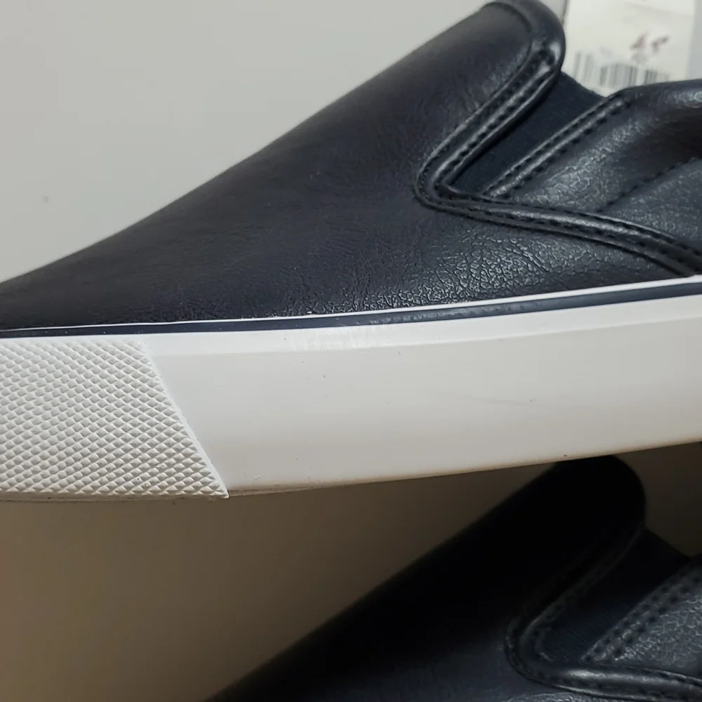 Express men navy blue with white sole loafer